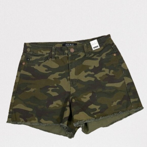 Judy Blue NEW Women's High Rise Camo Denim Jean Stretch Shorts Size L - Picture 4 of 11